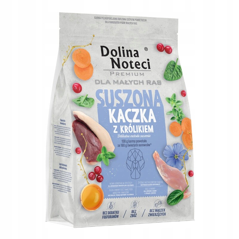Sušené krmivo pro psy malých plemen Dolina Noteci Premium kachna 3 kg