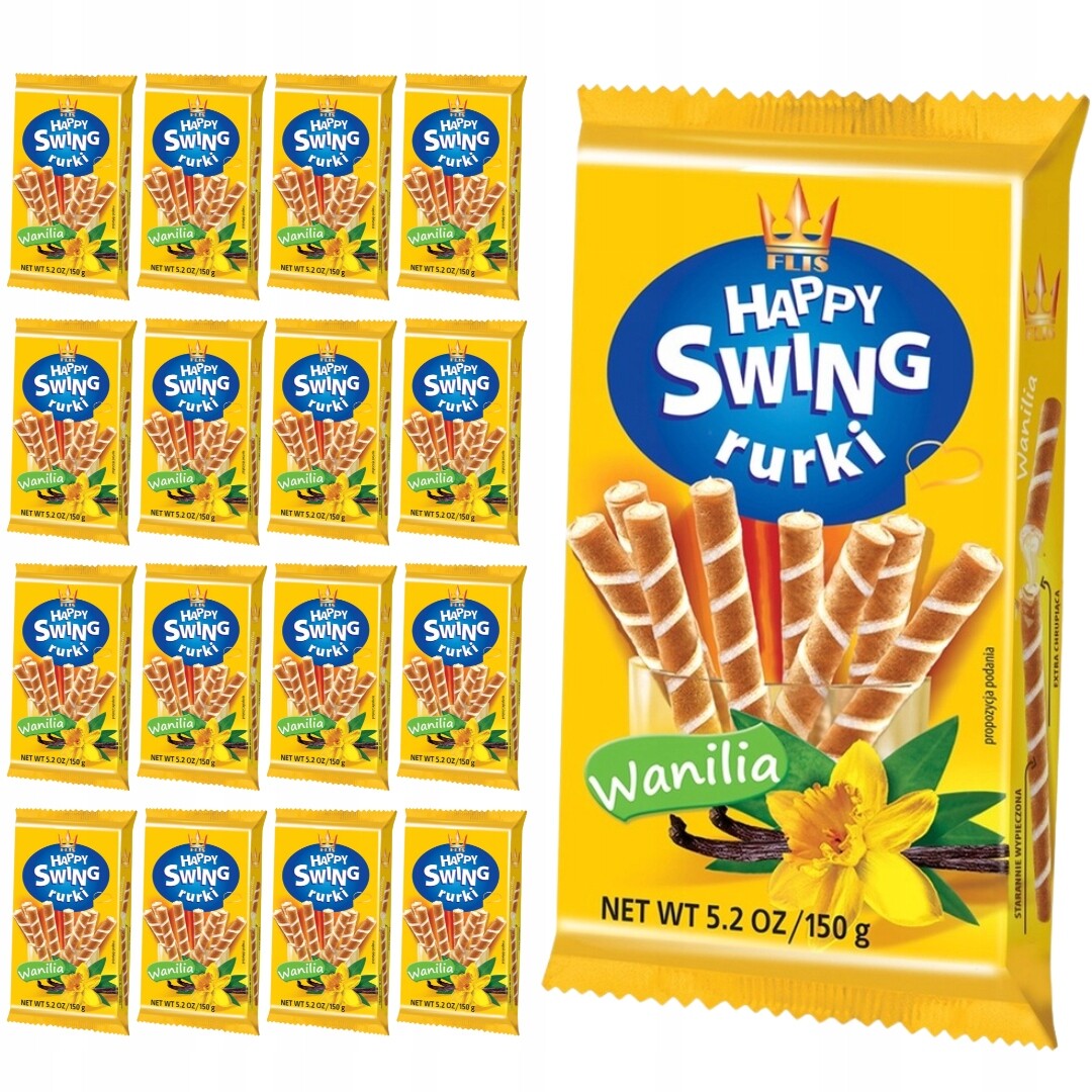 Flis Trubky Happy Swing s vanilkovou příchutí 150 g x 16 kusů