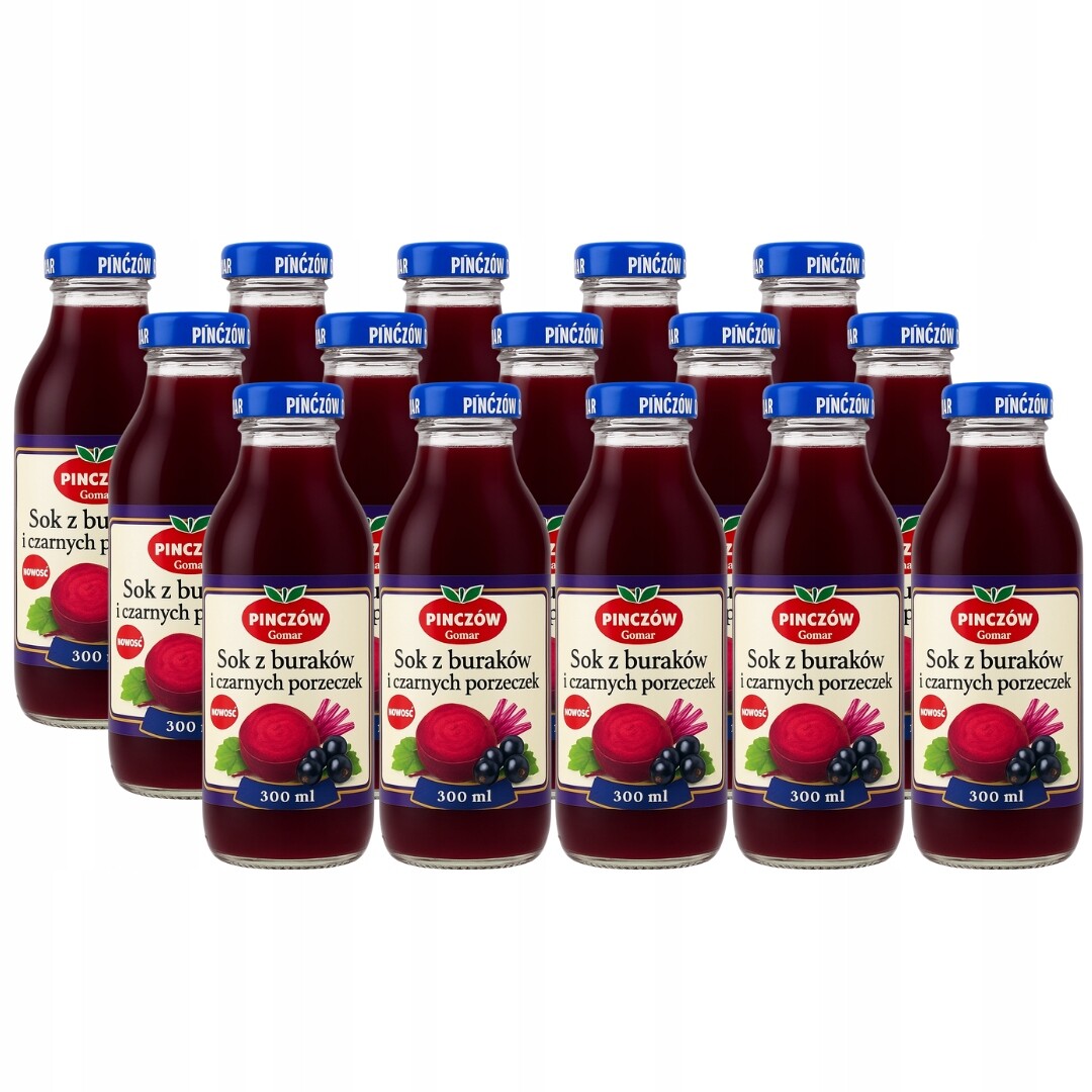 Gomar Pińów – šťáva z červené řepy a černého rybízu 300 ml x 15 kusů
