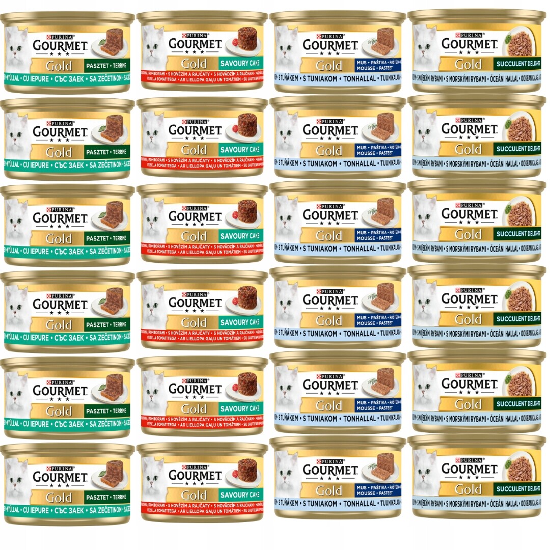 Gourmet Gold MIX Chutí Mus Krmivo pro kočky 24 x 85 g