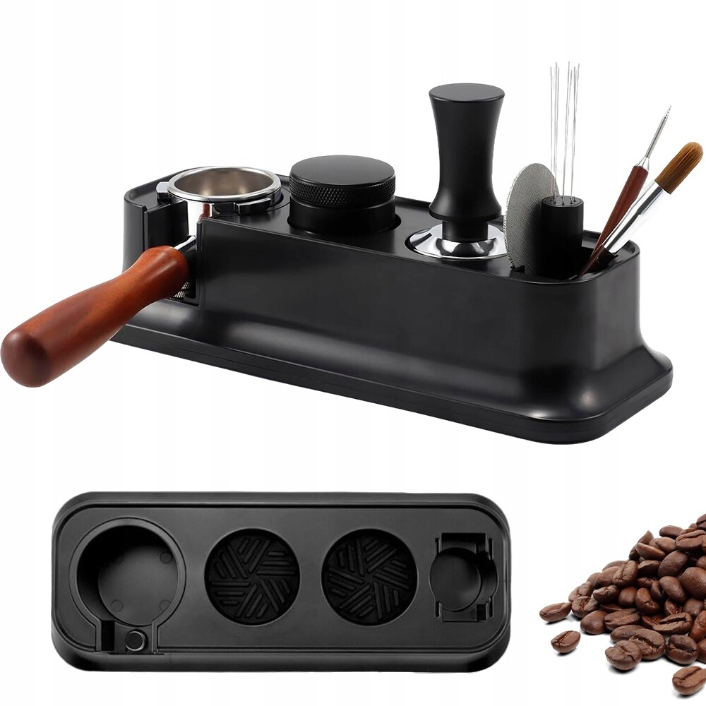 Šlehač Na Kávu Tamper Podstavec Krabička 51-58 MM Univerzální Káva 4V1