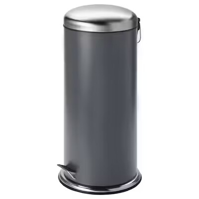 Ikea Mjosa Odpadkový koš kovový 30 l šedý