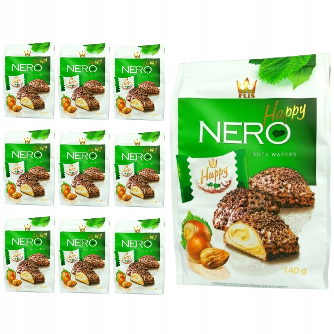 Flis Oplatky Happy Nero ořechové 140 g x 10 kusů