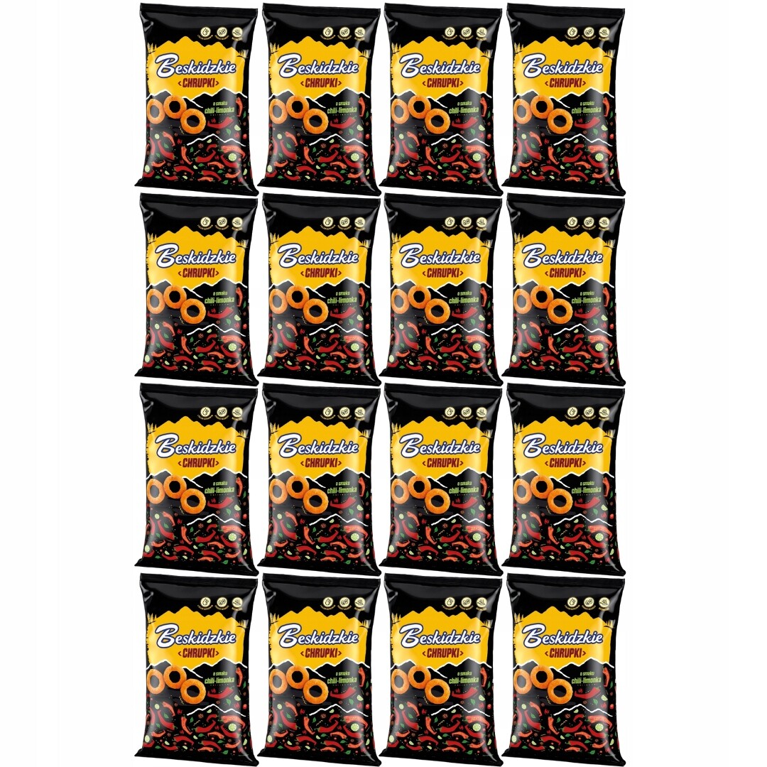 Beskidzkie křupky s příchutí chilli a limetky 85 g x 16 kusů
