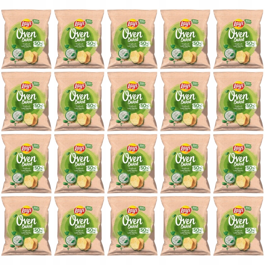 Lay's Oven Baked pečený Chipsy jogurt s bylinkami 40 g x 20 kusů