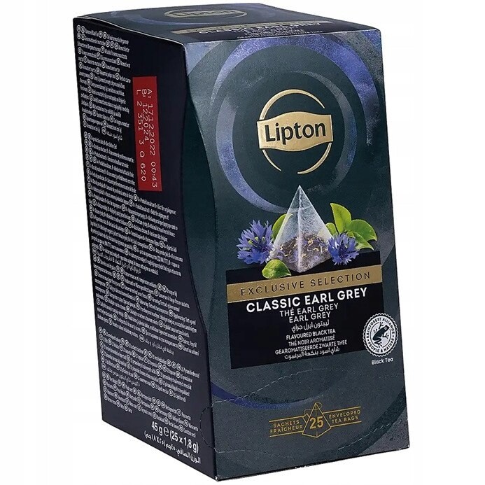 Lipton Exkluzivní výběr Čaj Earl Gray (25 sáčků)