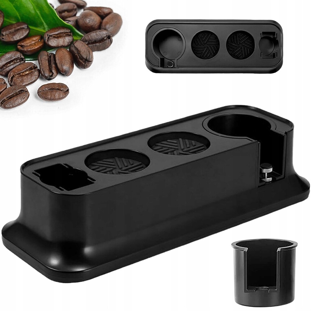 Tamper Šlehač Na Kávu Espresso Podstavec Krabička 51-58 MM 4V1