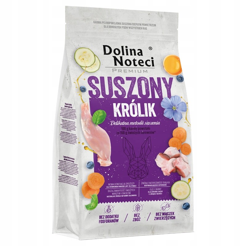 Sušené krmivo pro psy Dolina Noteci Premium králík 9 kg