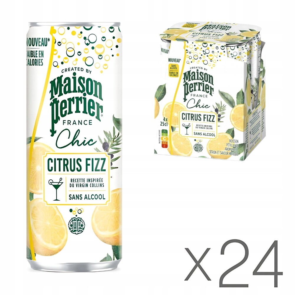 Mason Perrier Sycený nápoj Сitrus Fizz Nealkoholický Plechovka 24x0,25L