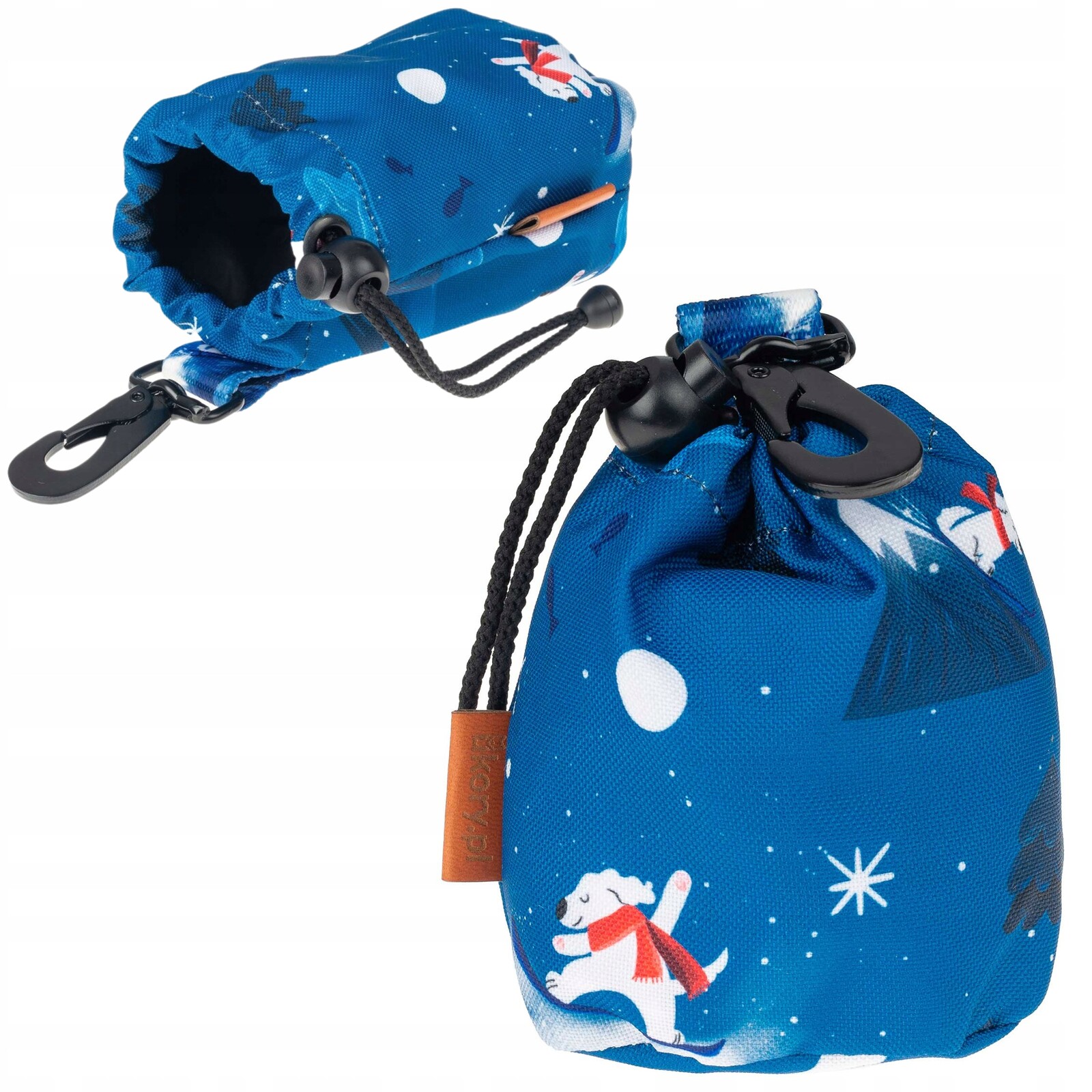 Tréninková Taška sáček na pamlsky pro psy Ukory modrá Zima