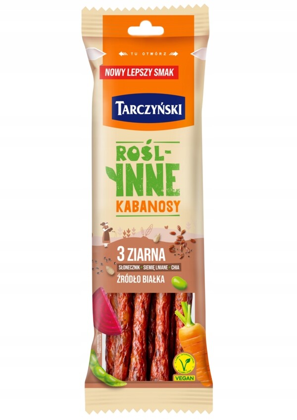 Rostlinné Kabanosy 3 Zrna Tarczyński 90 g x 8 ks