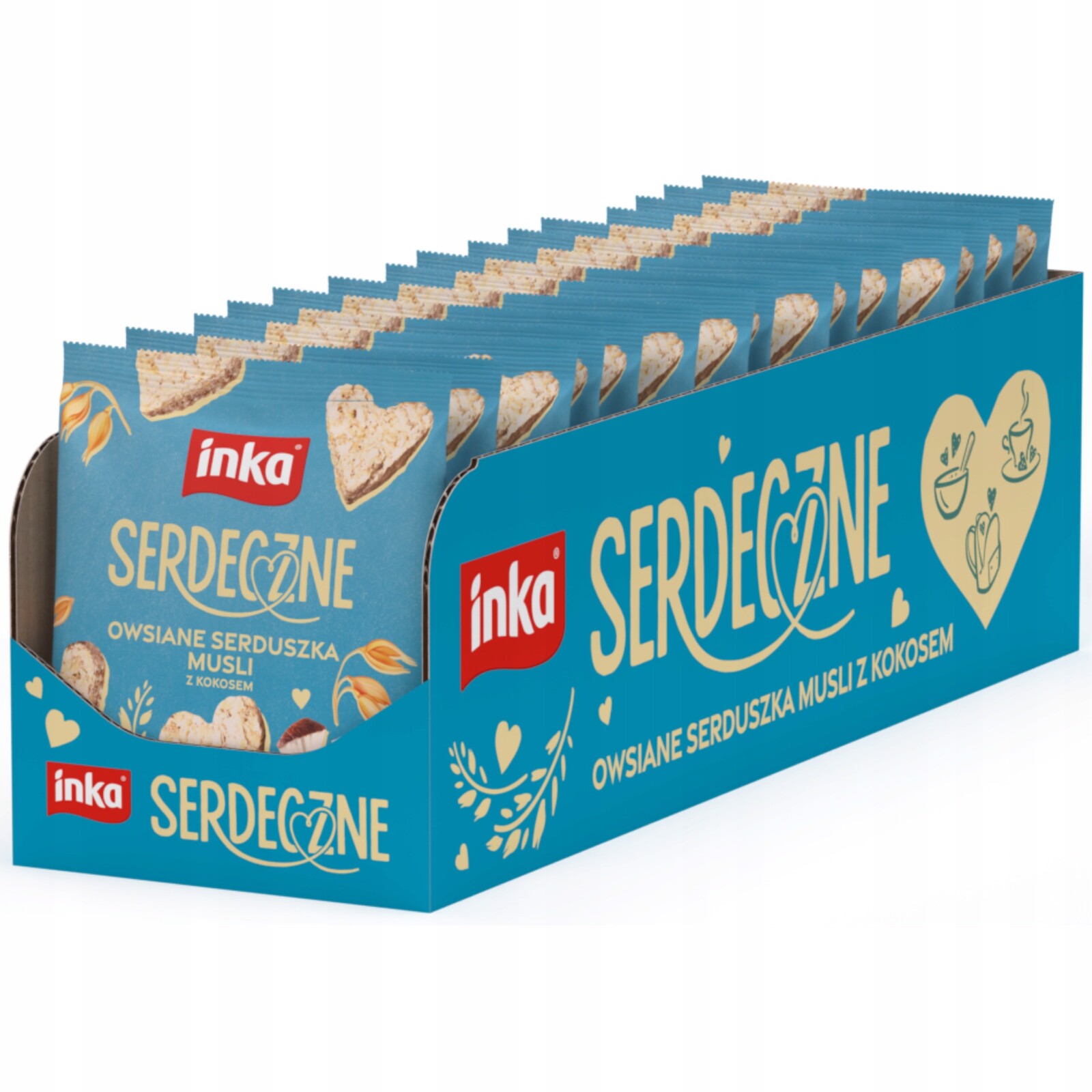 Inka Srdečně ovesná svačinka s kokosem 50 g x 15 kusů