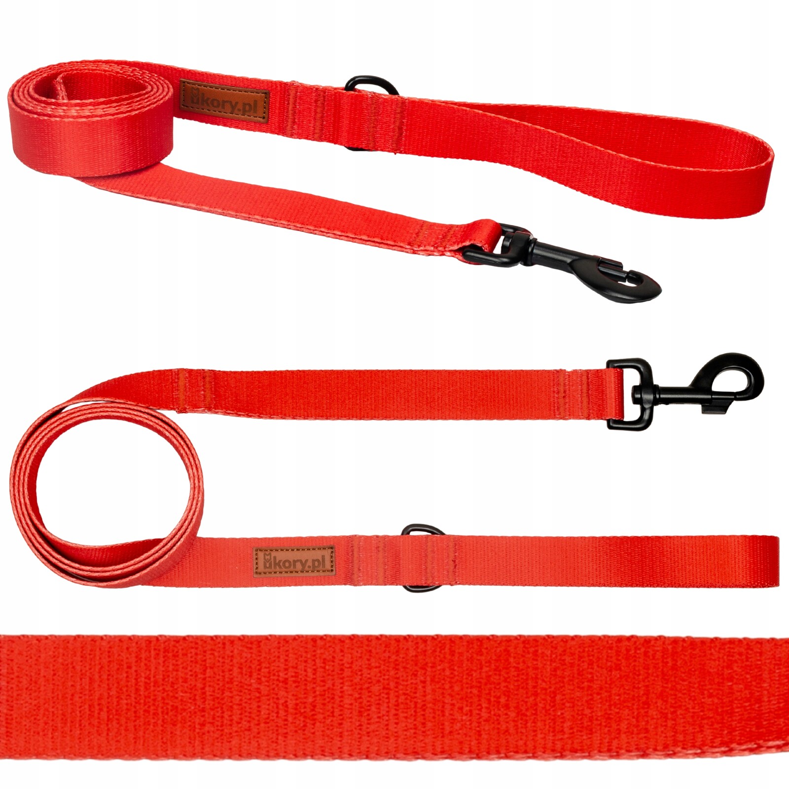 Vodítko jednoduchá na procházky Velký Pes páska 180 cm Ukory Červená Beagle Bichon