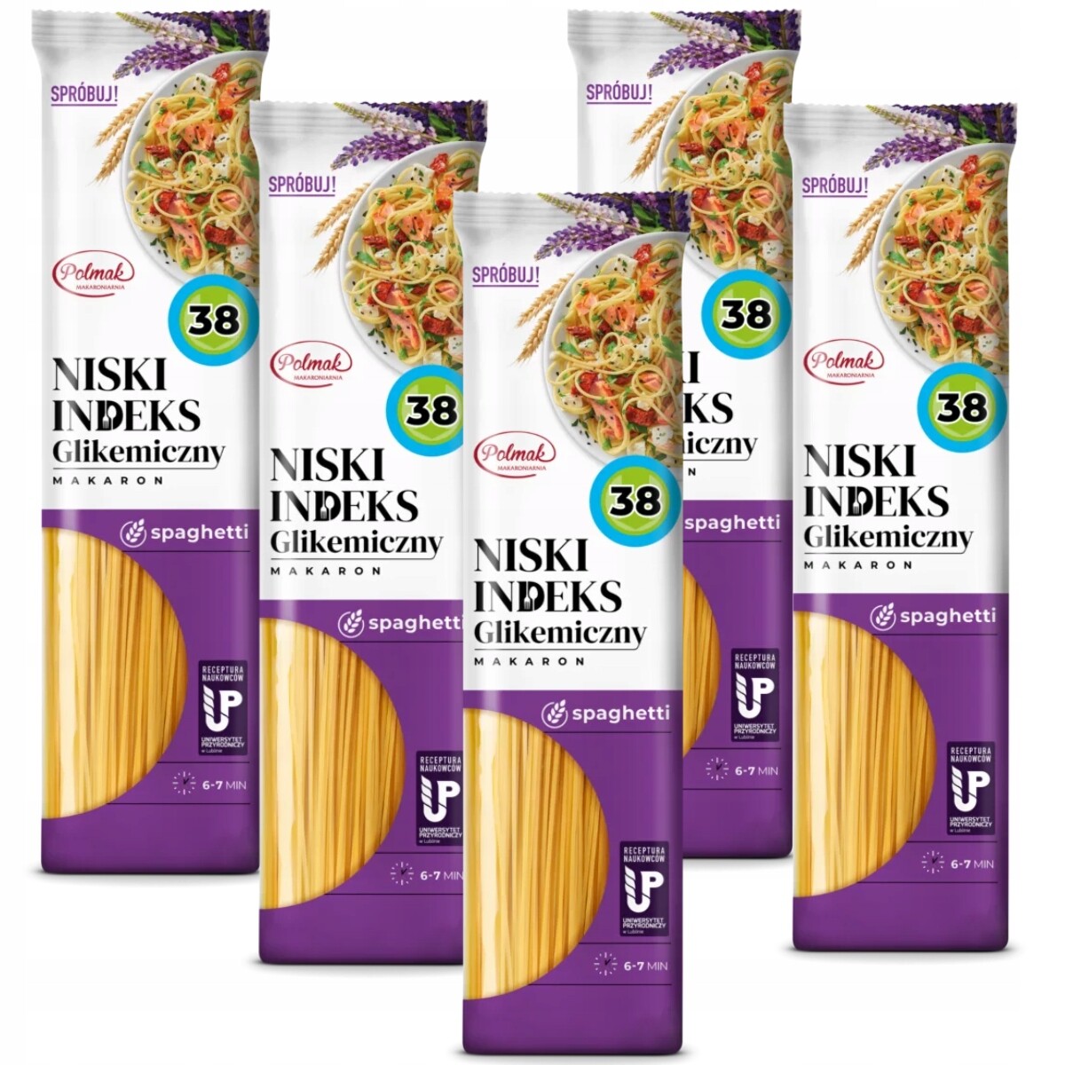 Polmak Těstoviny Spaghetti s nízkým glykemickým indexem 250 g x 5 kusů