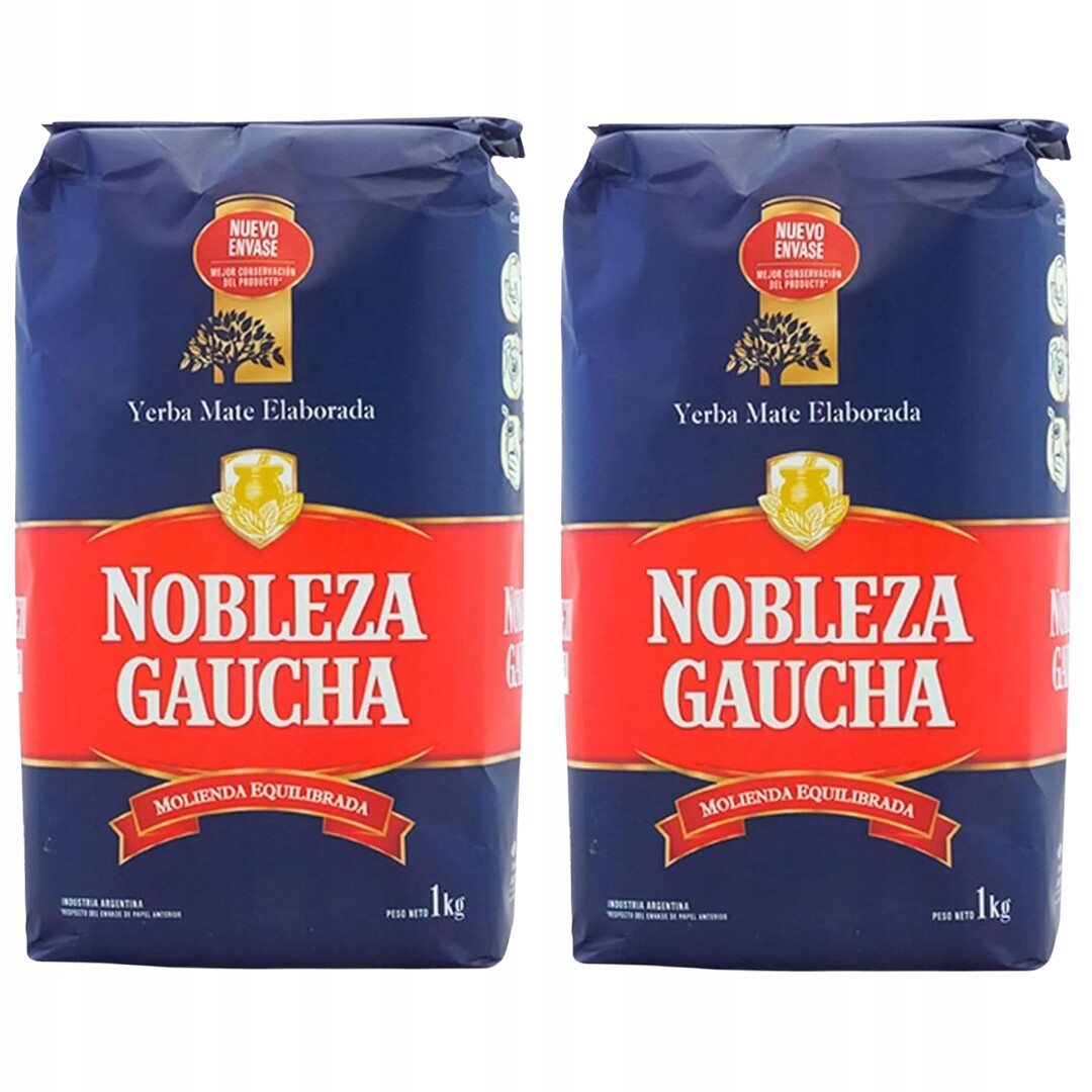 Yerba Mate Nobleza Gaucha Molienda Elaborada 2x1 kg 2 kg Sada