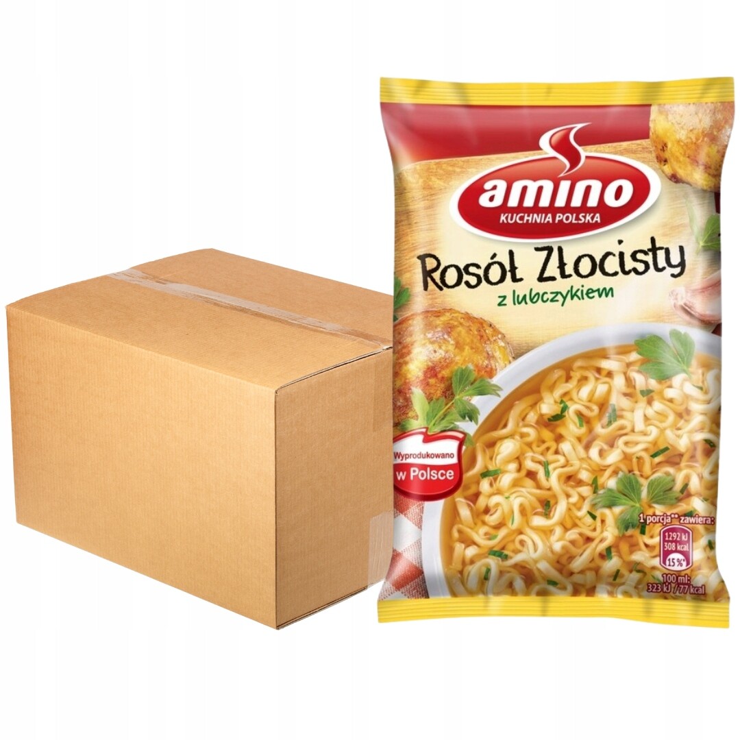 Amino Instantní polévka zlatý vývar s libečkem 57 g x 22 kusů