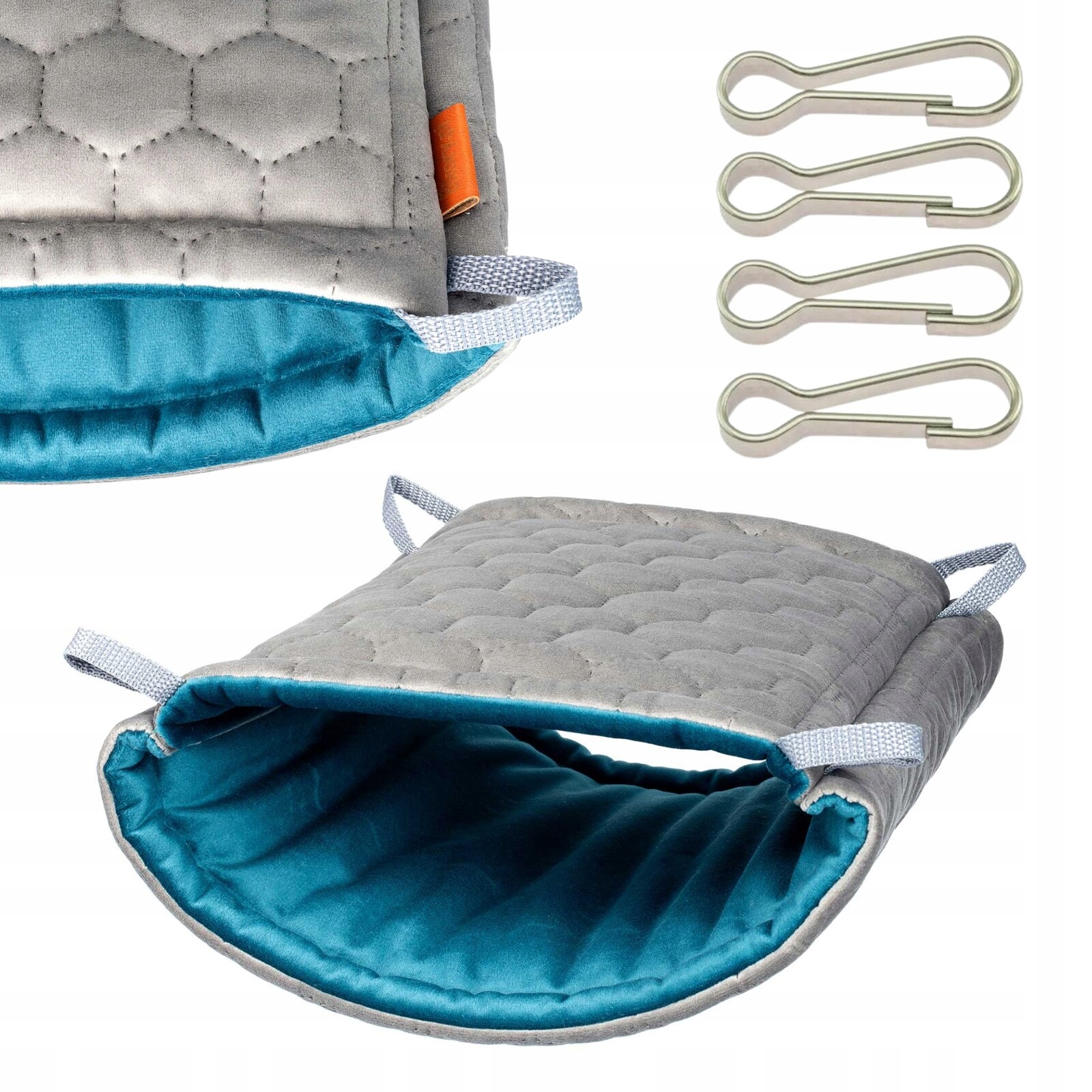 Hamak s sklepem Tunel Domek Gryzoň Morče Osmák Degu 36×30cm Šedý