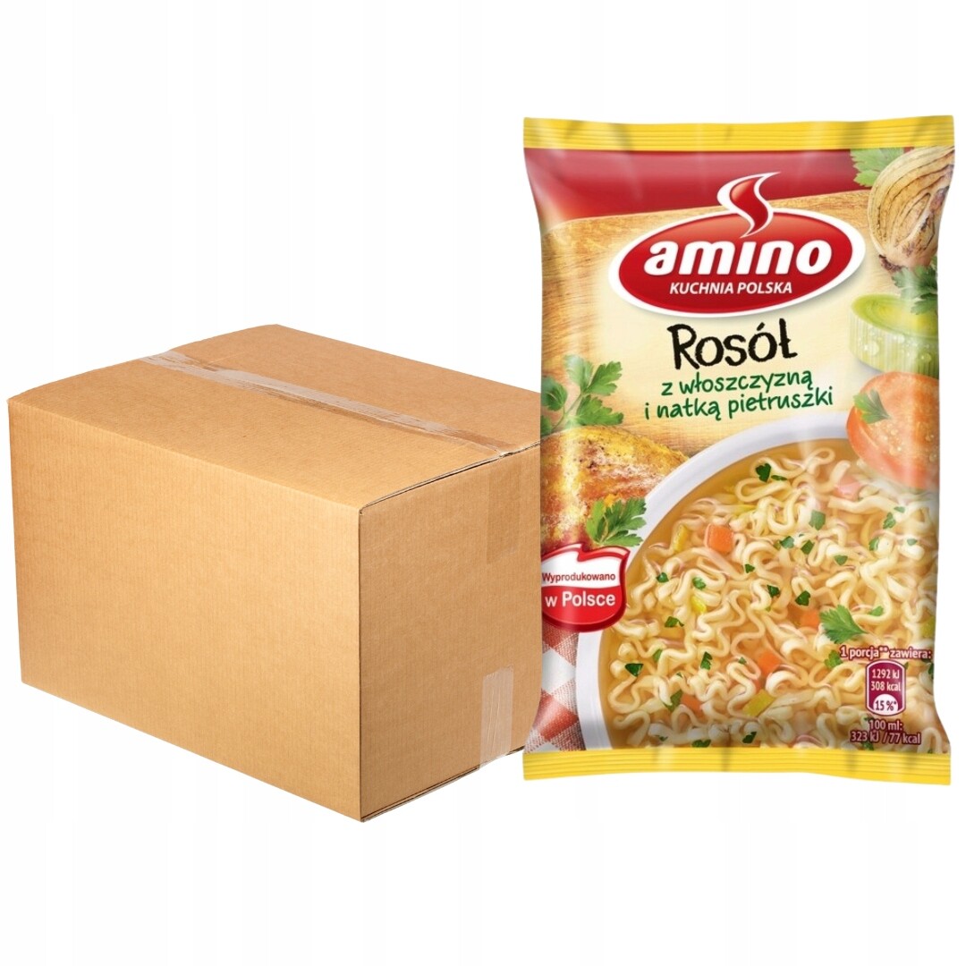 Amino Instantní polévka vývar s kořenovou zeleninou a natí 59 g x 22 š