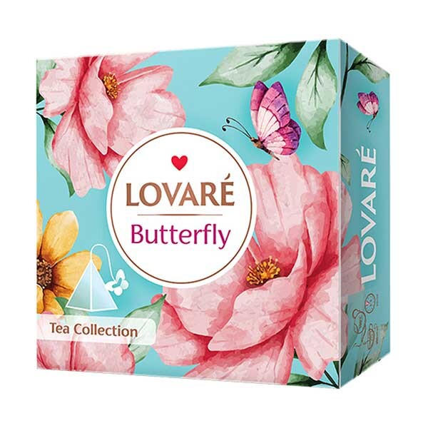 Lovaré Butterfly Tea Collection 90g (45 pyramid, kolekce čajů)