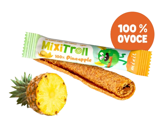 MIXIT Ovocná rolka MixiTroll – 100 % Ananas 20 g