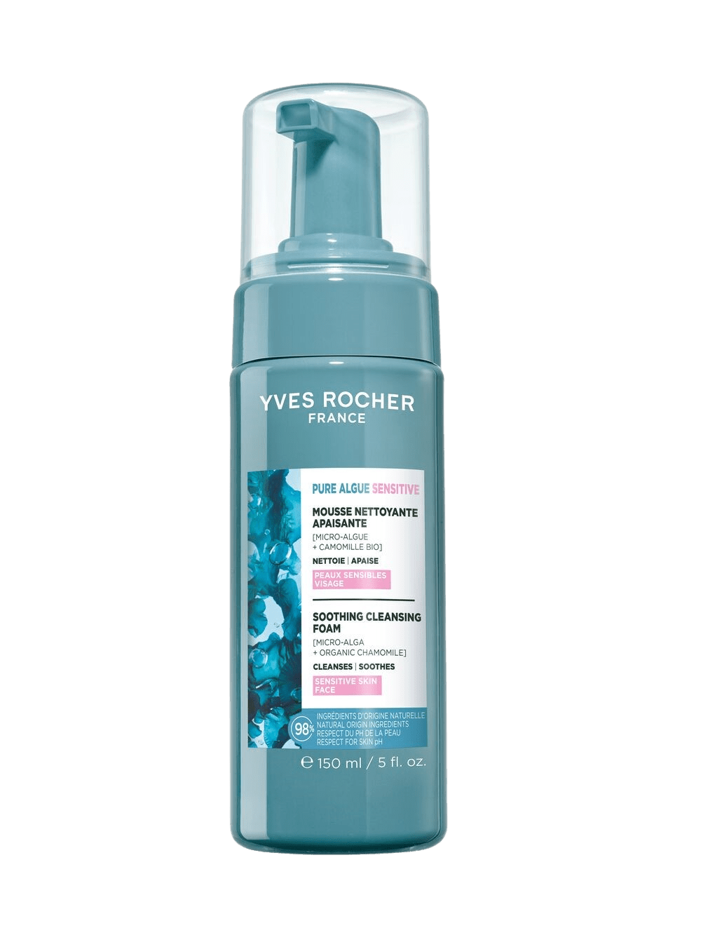 YVES ROCHER Pure Algue, Okysličující čisticí pěna 150 ml