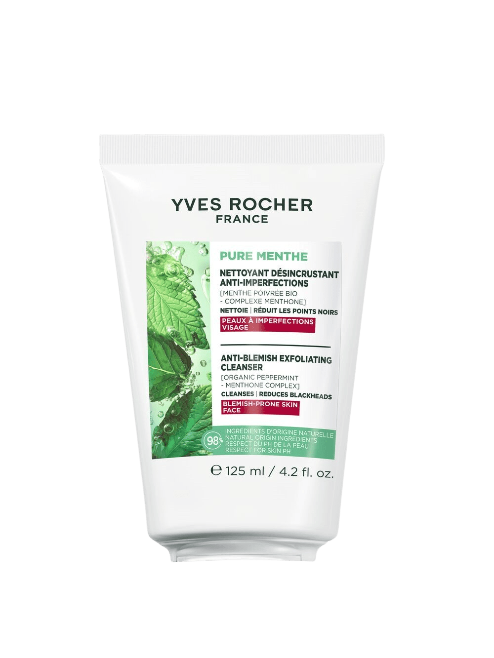 YVES ROCHER Pure Menthe, Čisticí gel s jemným peelingem 125 ml