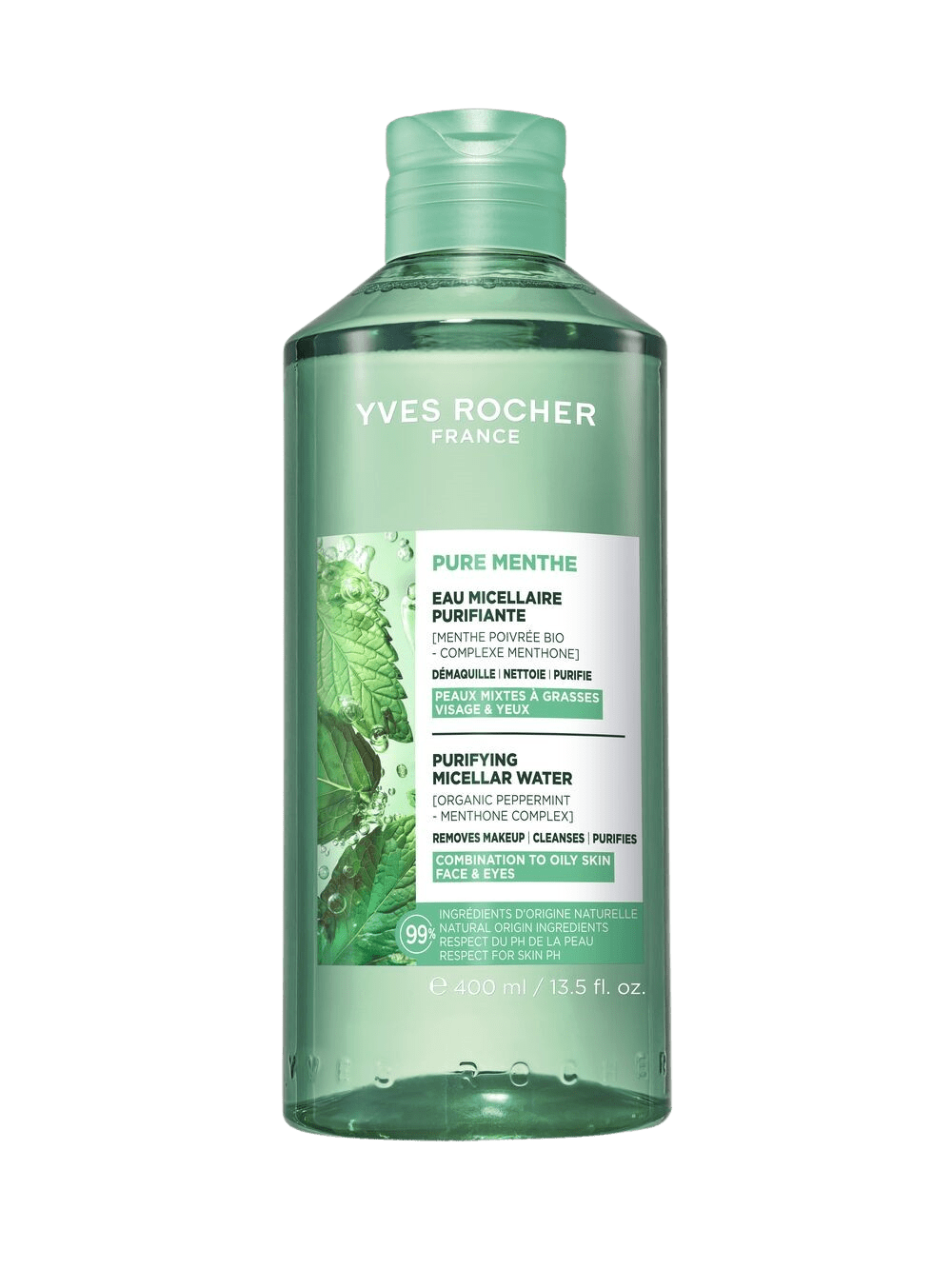 YVES ROCHER Pure Menthe, Čisticí micelární voda 400 ml