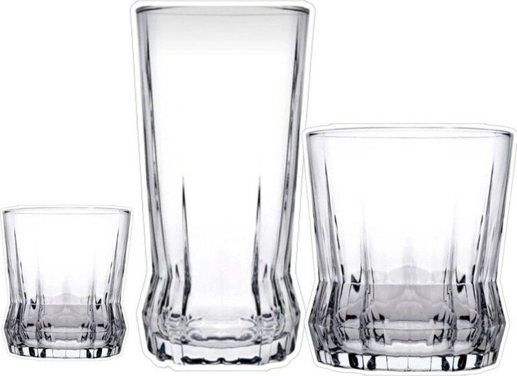 Sklenice v sadě 18 ks Gaia – Hermia