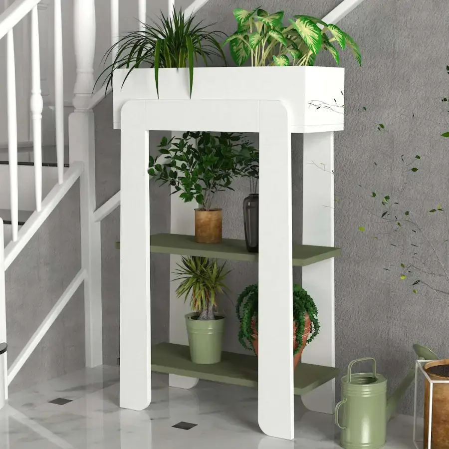 Casarredo Stojan na květiny TANGARA - bílá/olivová