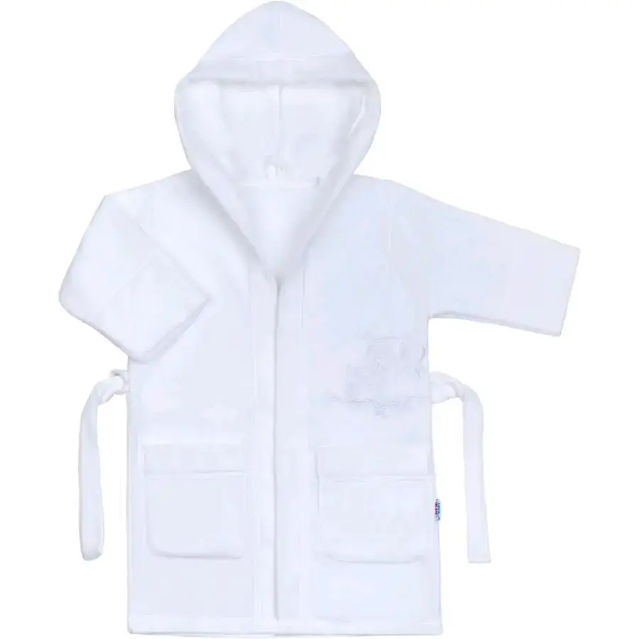 NEW BABY Dětský župan New Baby Sovičky bílý