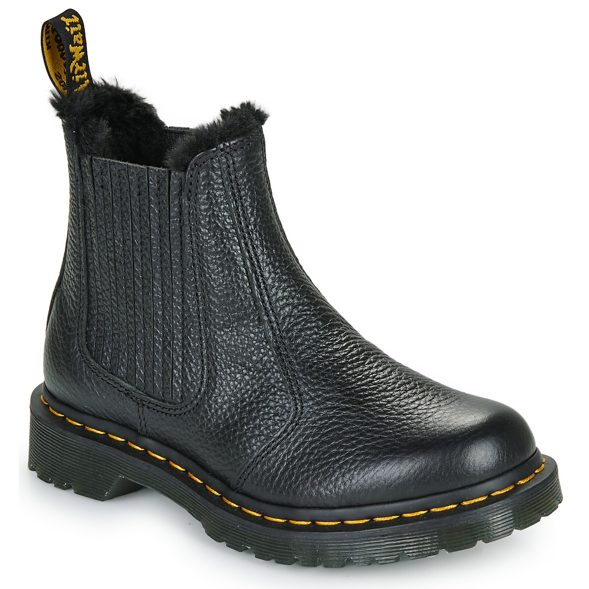 Dr. Martens  2976 Leonore II Chelsea Boot Black Milled Nappa  Černá