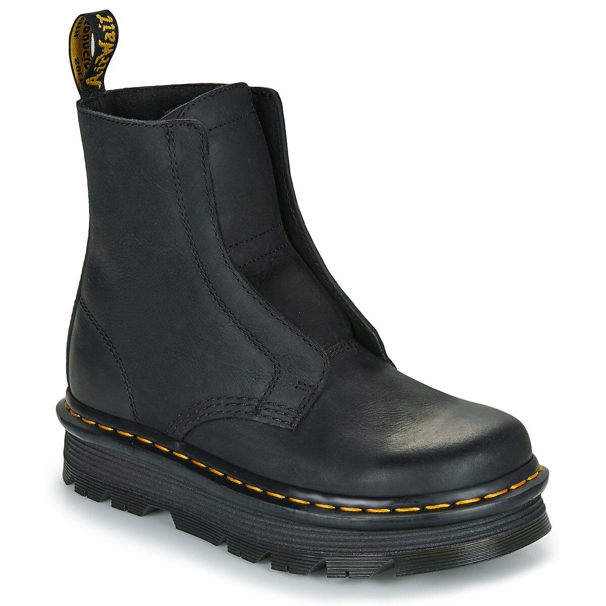 Dr. Martens  ZebZag Lace Less Laceless Boot Black Wyoming  Černá