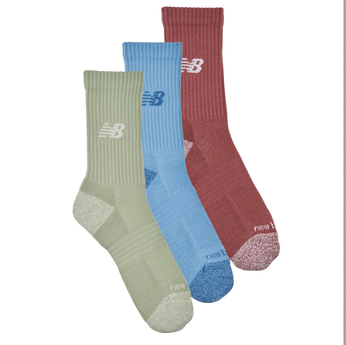 New Balance  ACTIVE CUSHION CREW SOCKS 3 PACKES  ruznobarevne