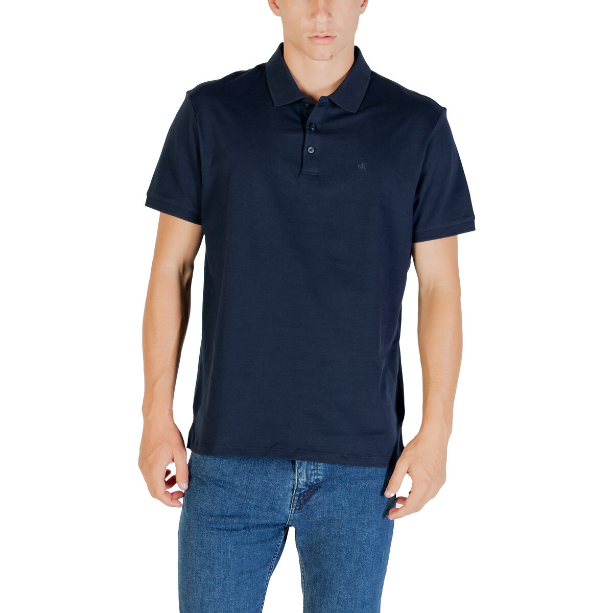 Calvin Klein Jeans  SS CLASSIC MONOGRAM POLO LV04RD255G  Modrá