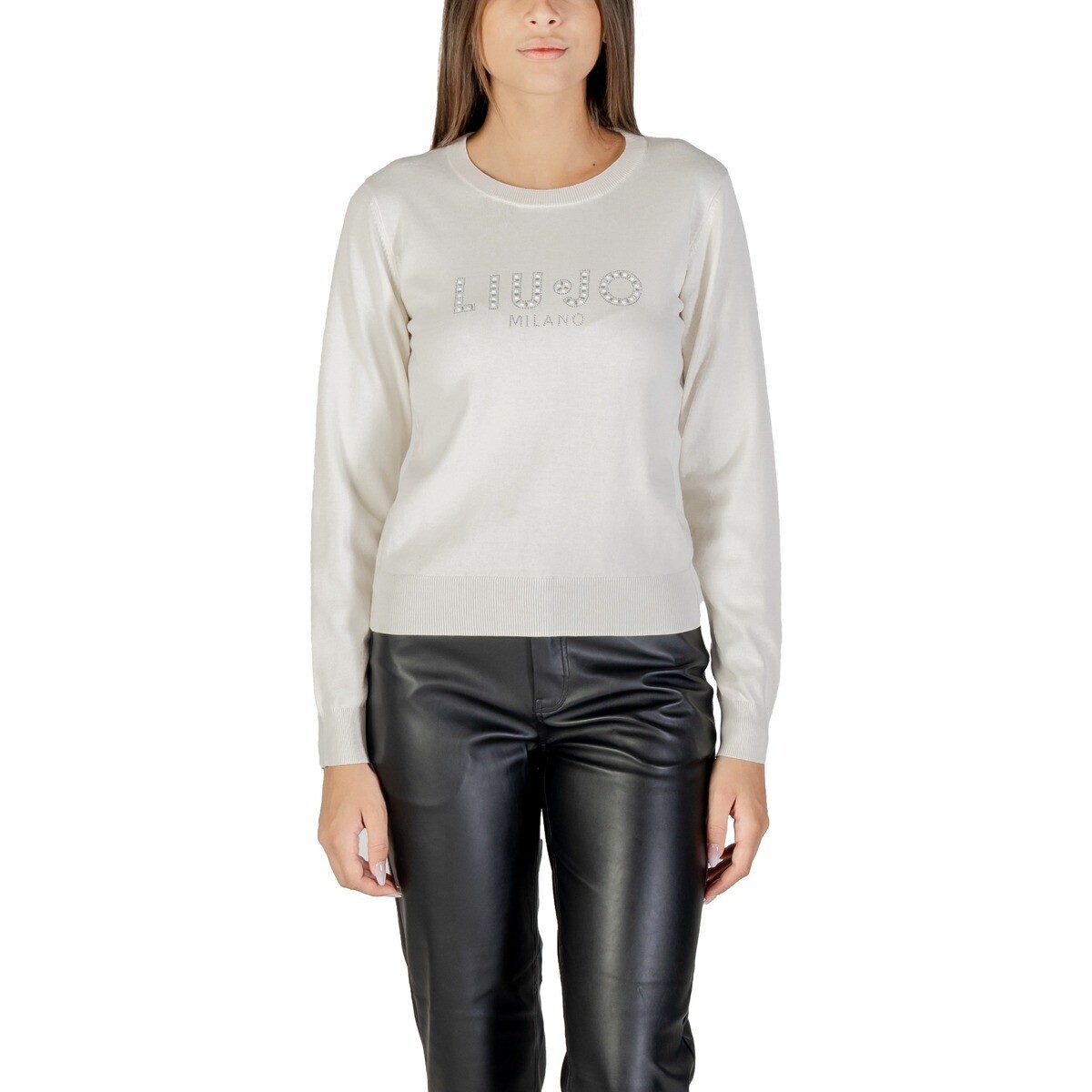 Liu Jo  ECS MAGLIA CHIUSA M/L TF5248 MS63L  Bílá