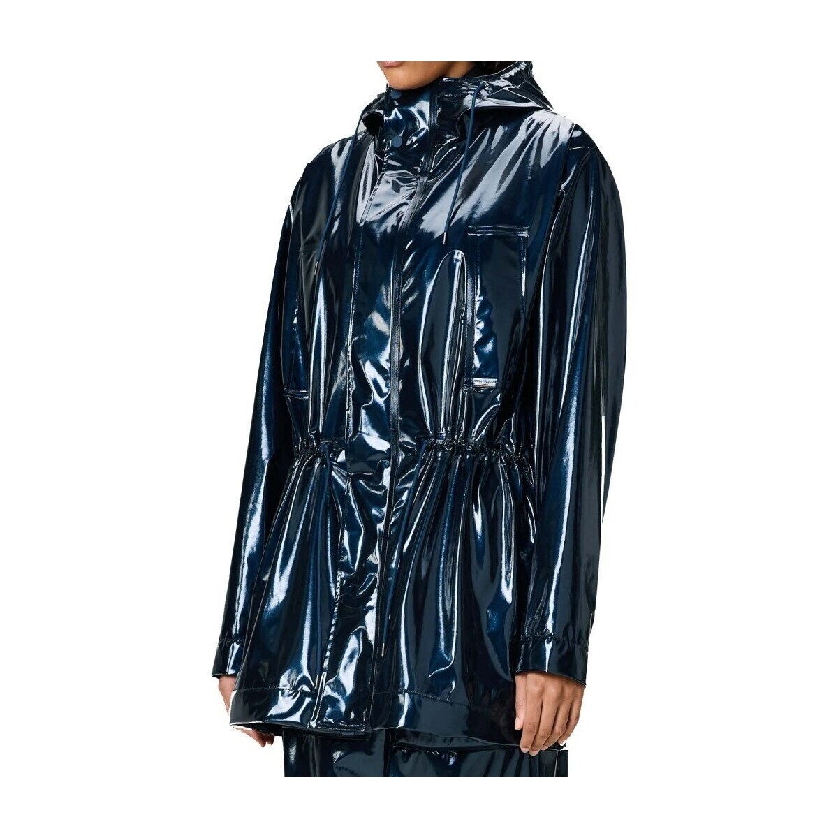 Rains  BOLD LONG JACKET W3  Modrá