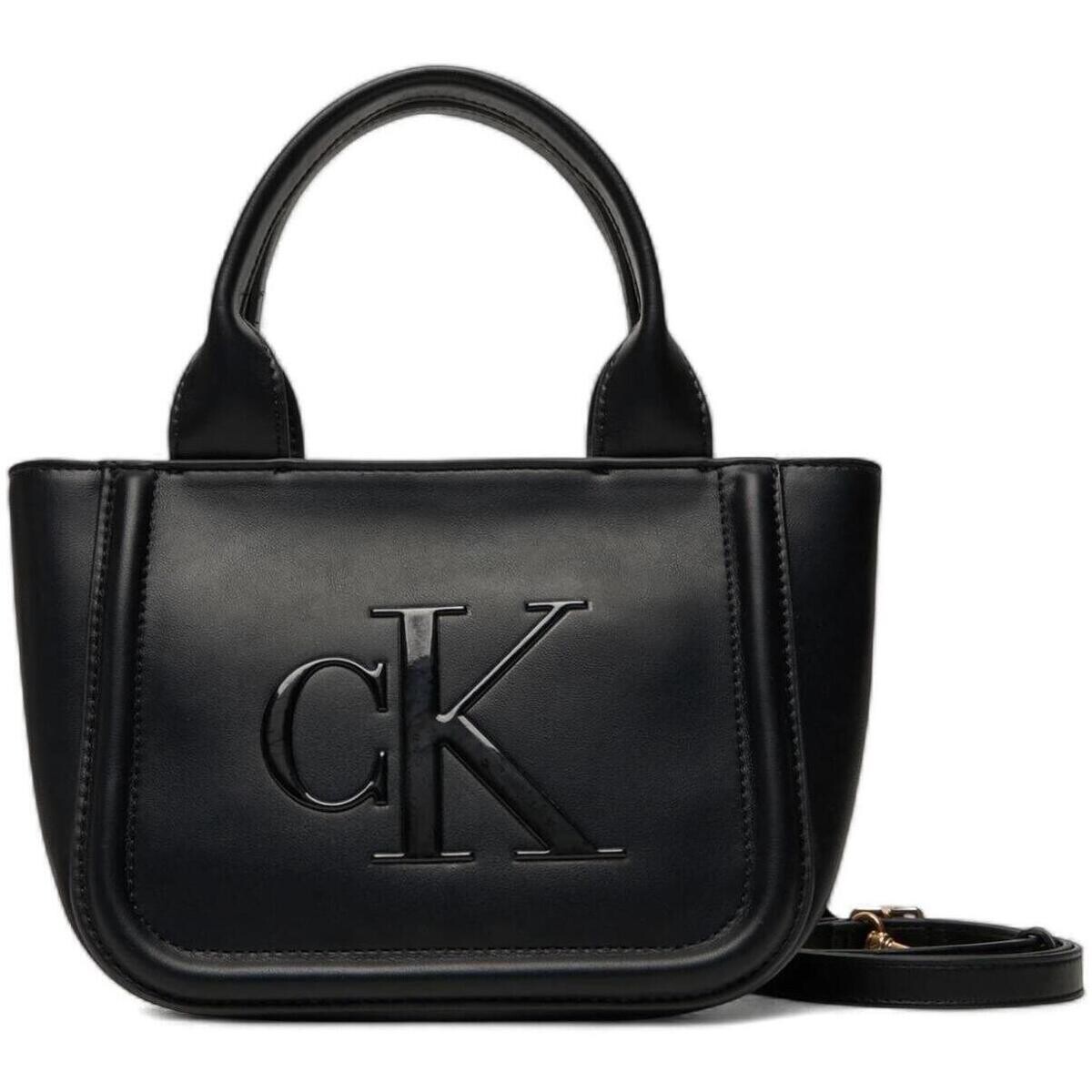 Calvin Klein Jeans  RAISED CK SMALL TOTE WITH STRAP LV04F3219G  Černá