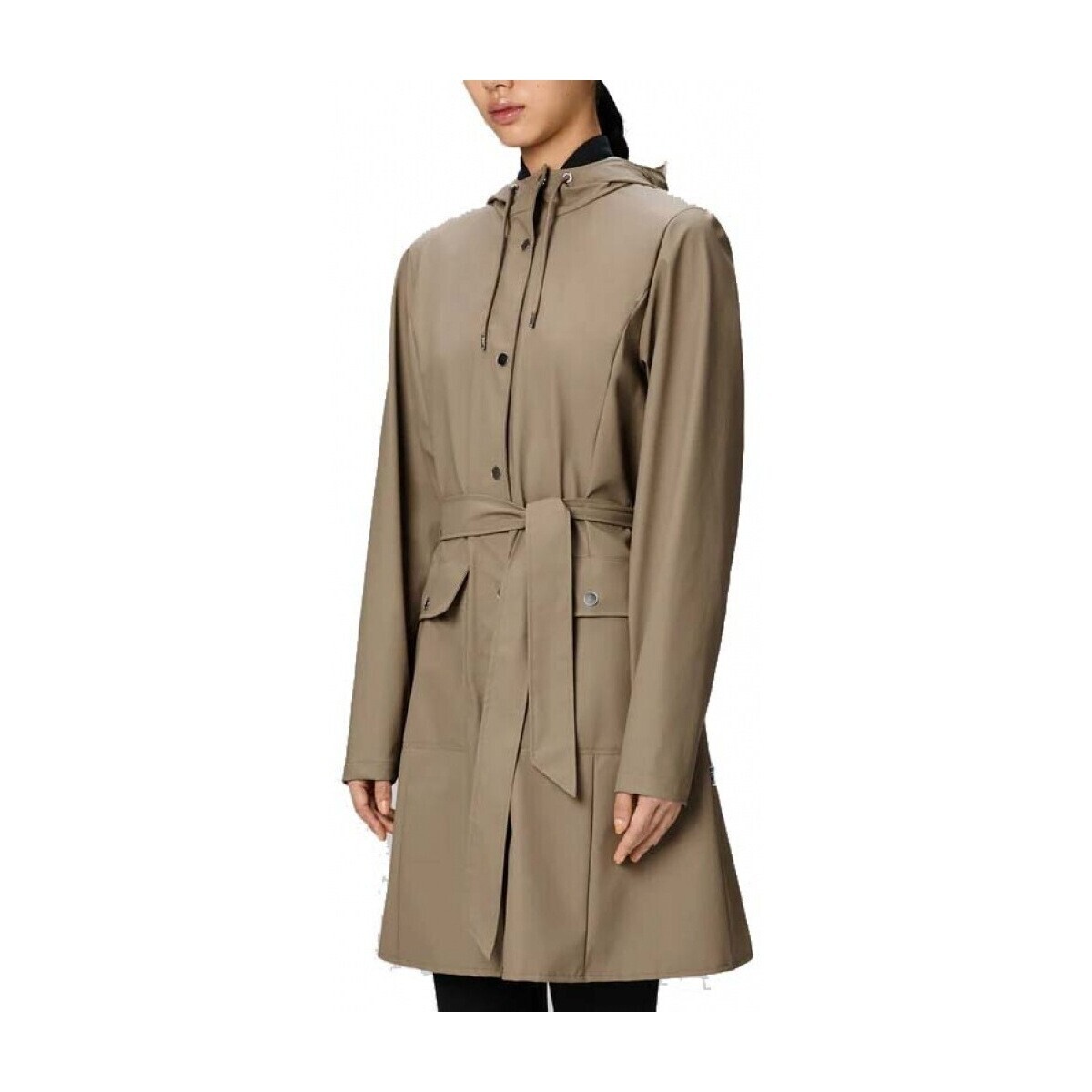 Rains  CURVE LONG JACKET W3  Béžová
