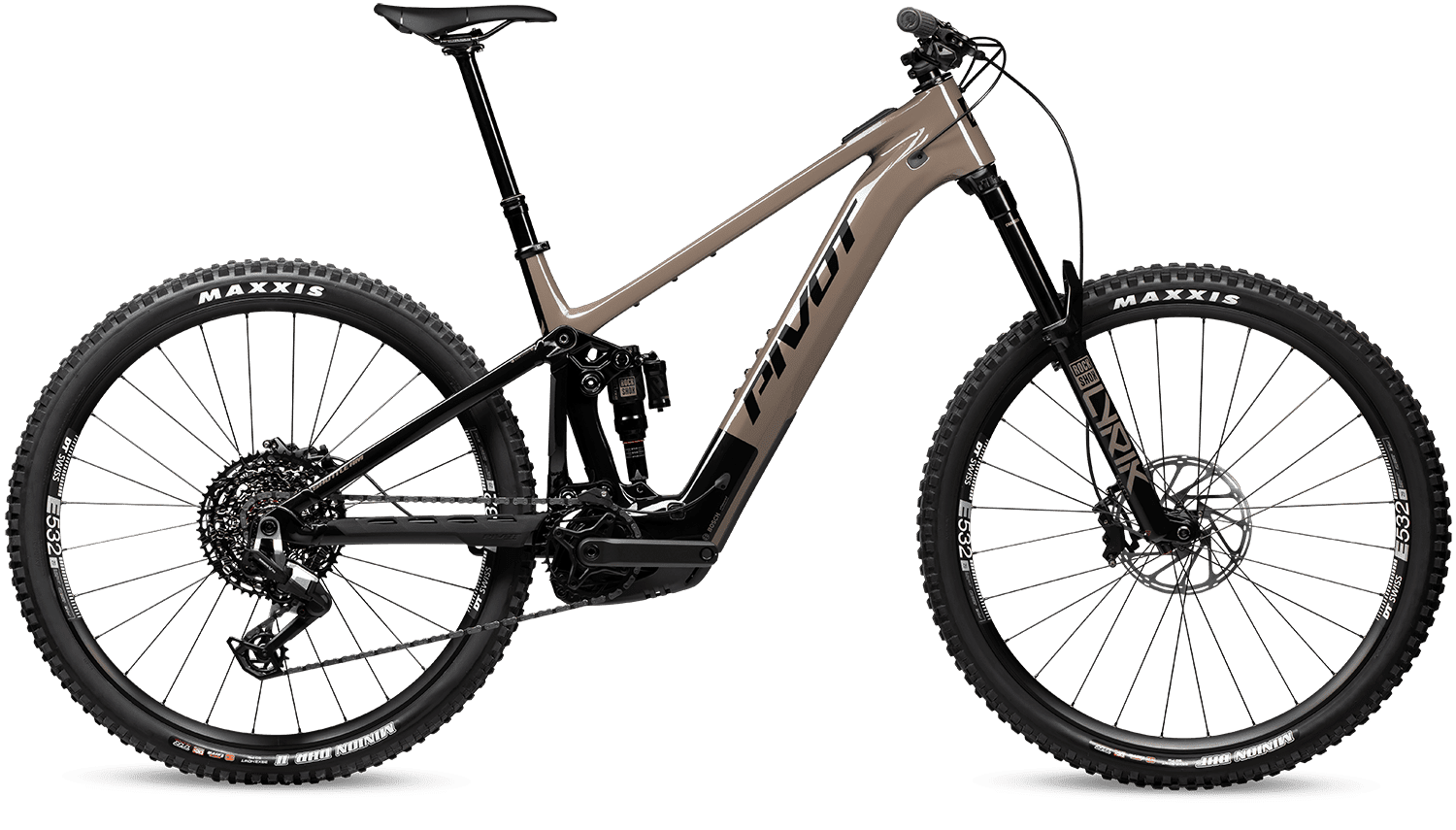 Celoodpružené elektrokolo Pivot Shuttle AM Ride 70/90 Eagle Transmission Barva: Badlands Brown, Velikost: S