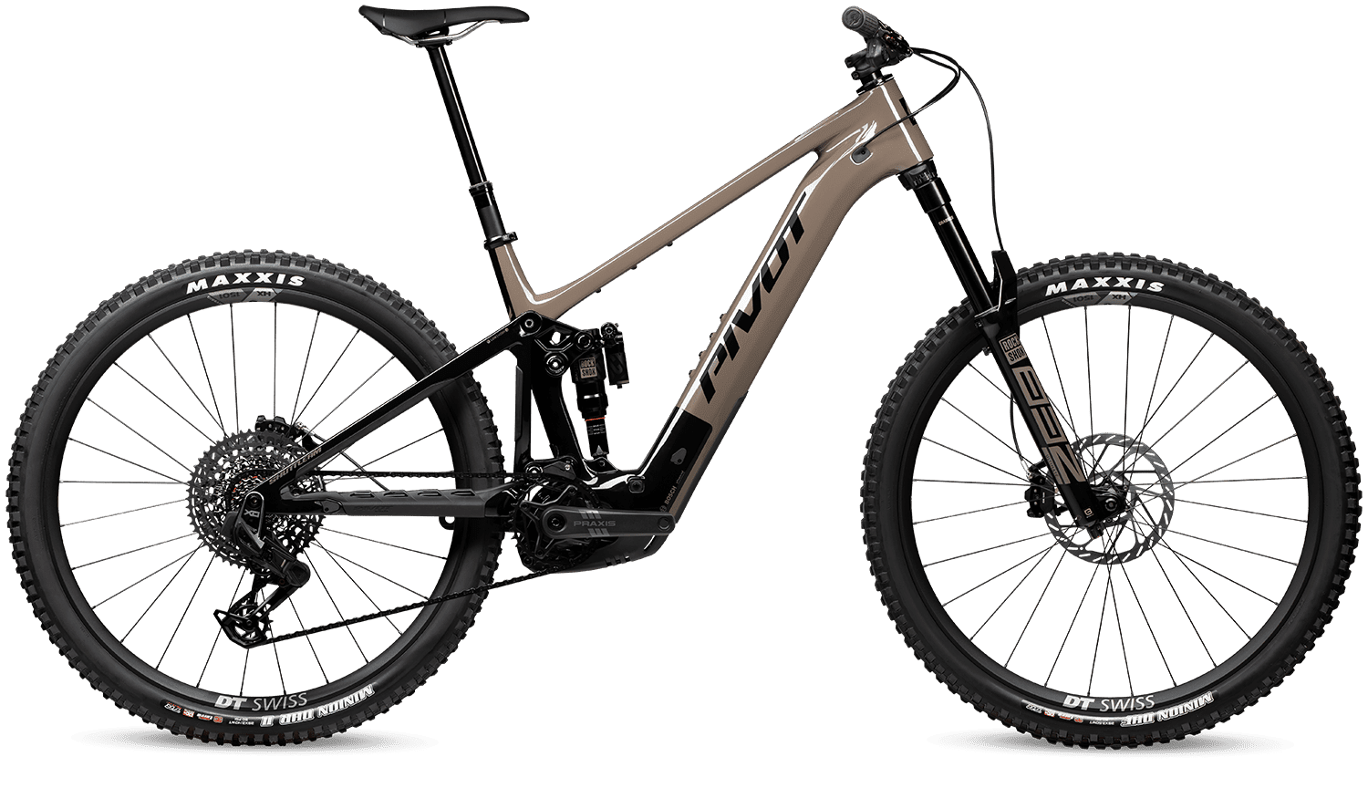 Celoodpružené elektrokolo Pivot Shuttle AM Pro X0 Eagle Transmission Barva: Badlands Brown, Velikost: S