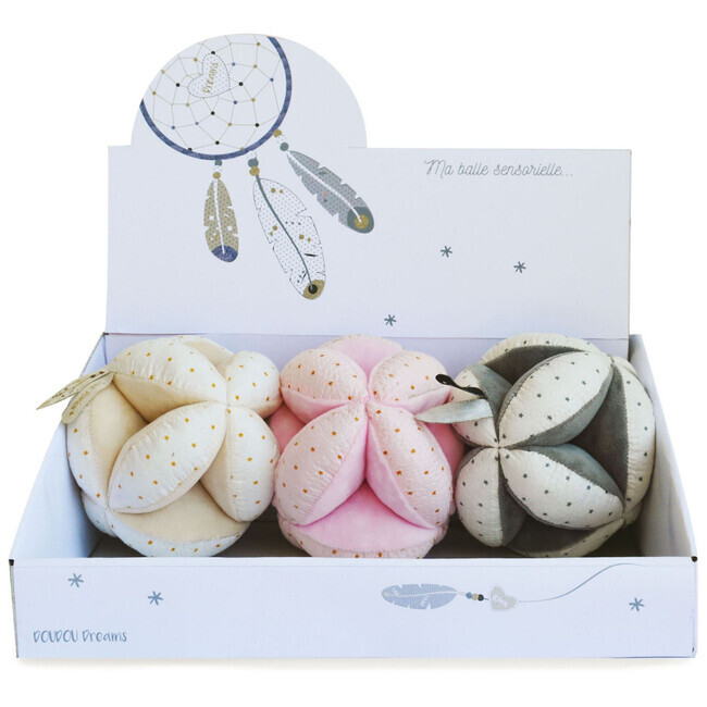 DouDou et Compagnie Míč s chrastítkem na procvičení jemné motoriky - Béžový