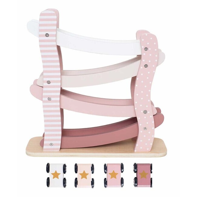 Dráha se 4 autíčky růžová Jabadabado