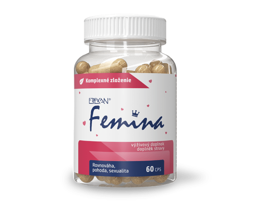 EREXAN Femina podpora hormonální rovnováhy, pohody a sexuality žen – 60 kapslí