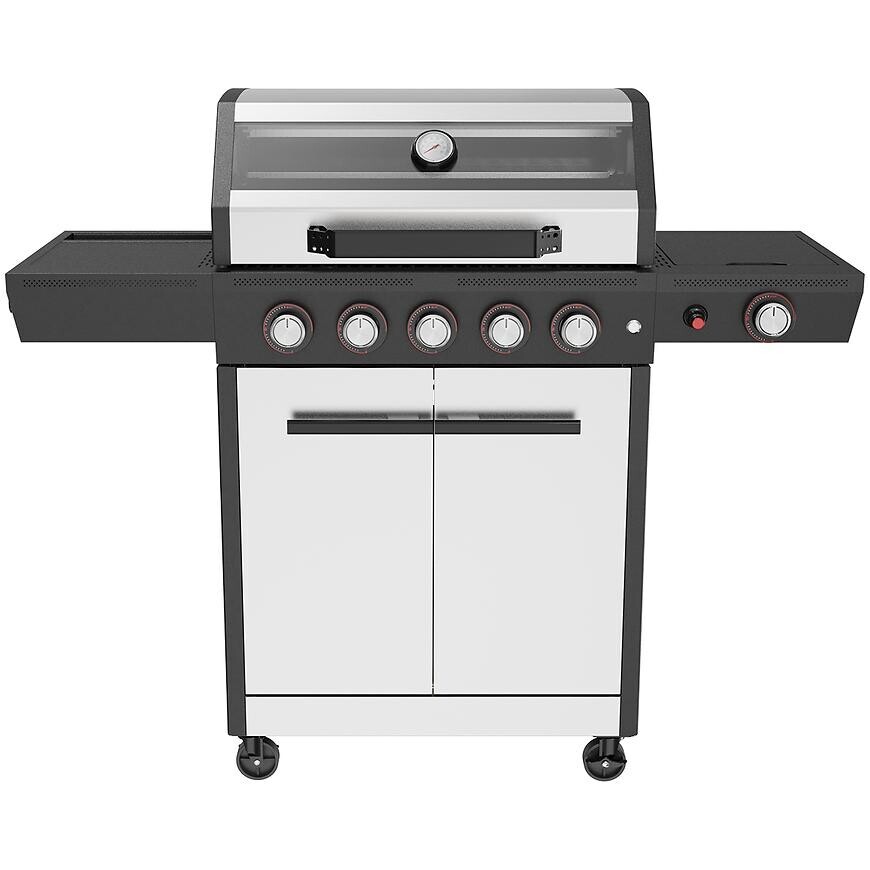 Mercado plynový gril de luxe silver 5+1  18kw