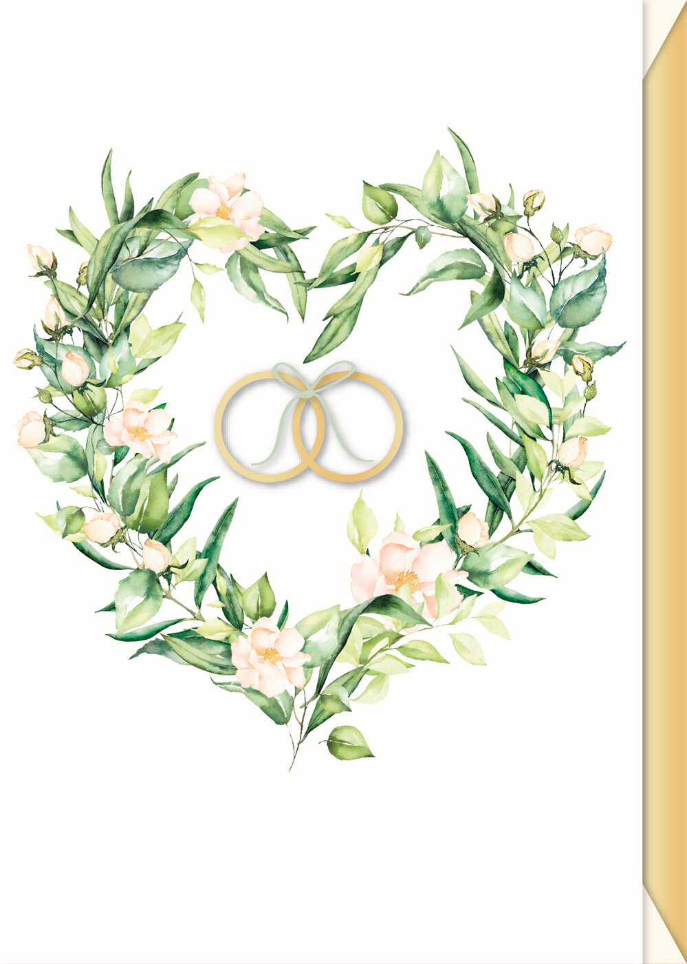 Svatební přání 3D Artebene Heart Ring Bow