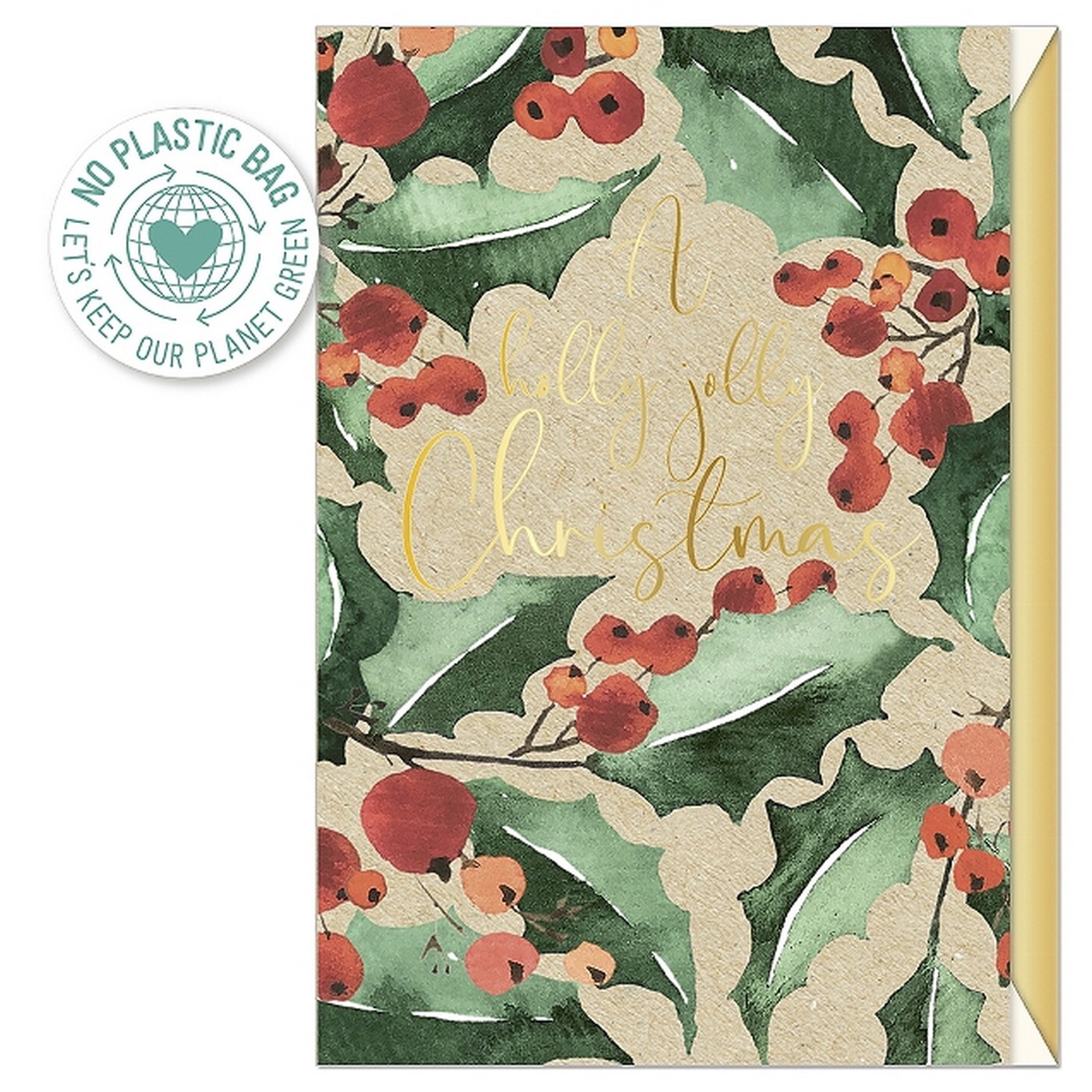 Vánoční přání s obálkou Artebene A Holly Jolly Christmas