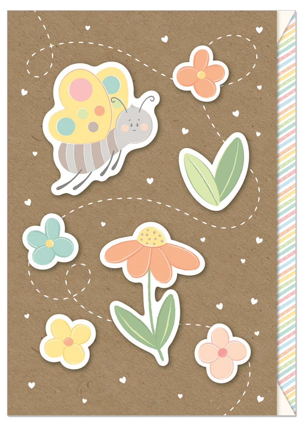 Přání 3D s obálkou Artebene Butterfly Flowers