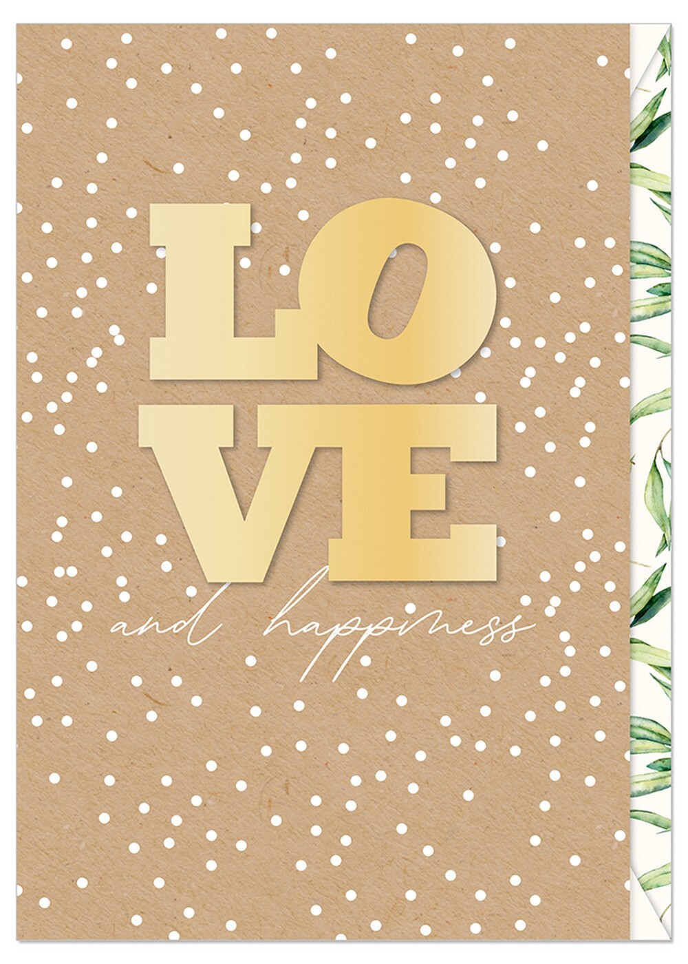 Ražené přání s obálkou Artebene Love and Happiness