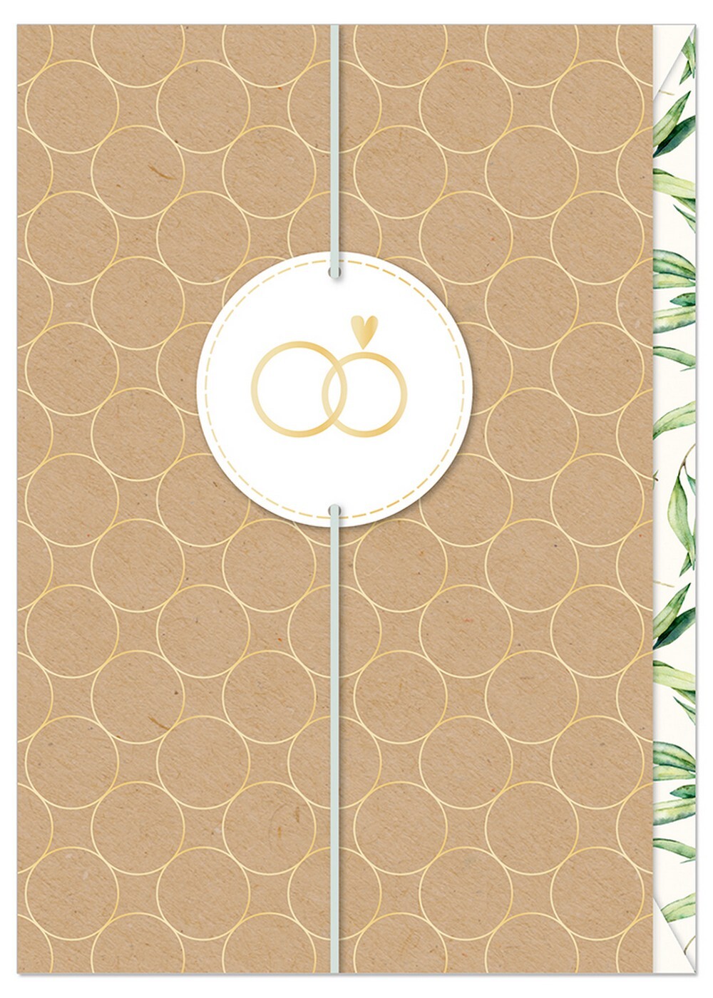 Ražené svatební přání s obálkou Artebene Rings