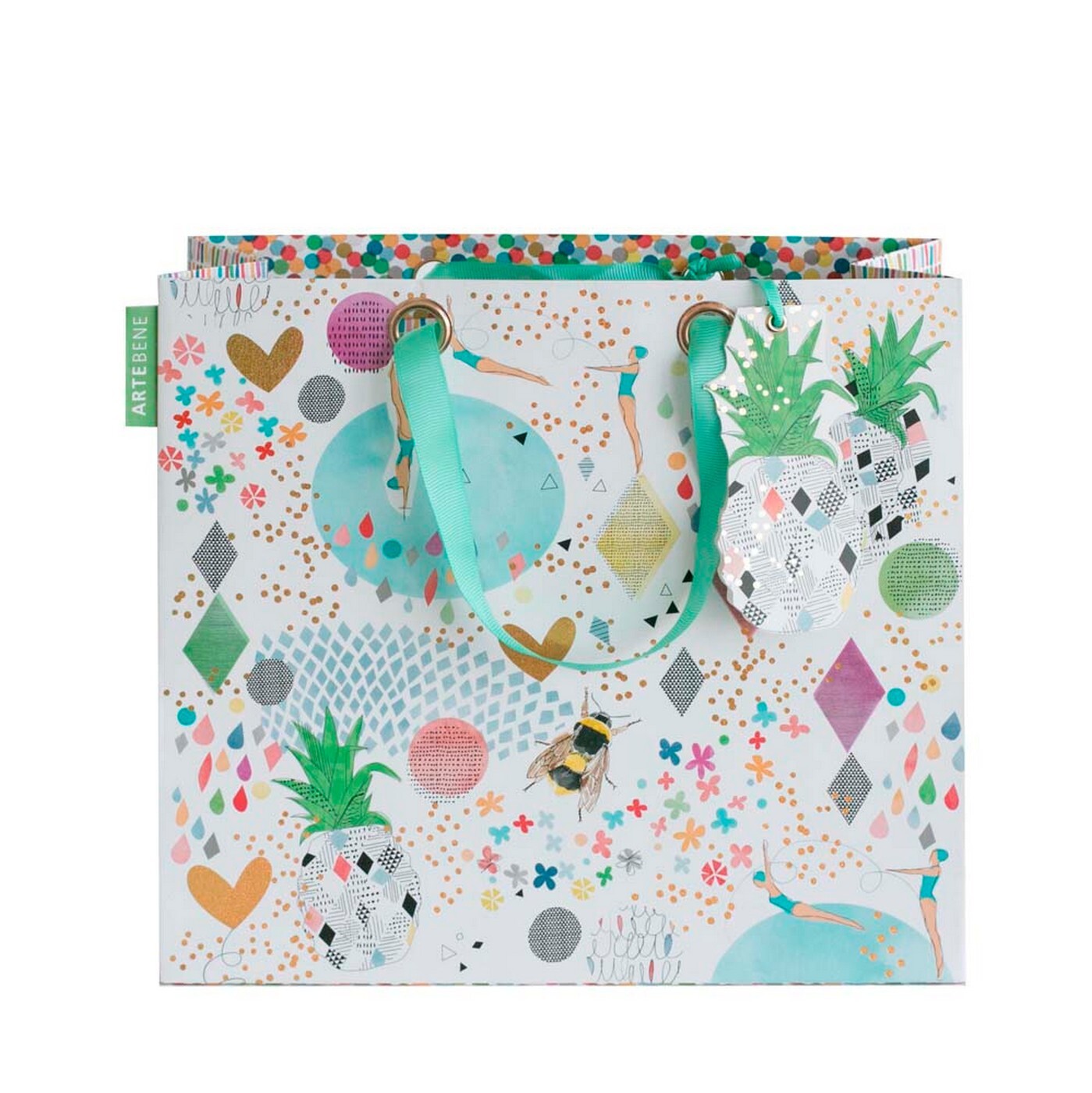 Dárková taška 28x25x11 cm Artebene Ananas